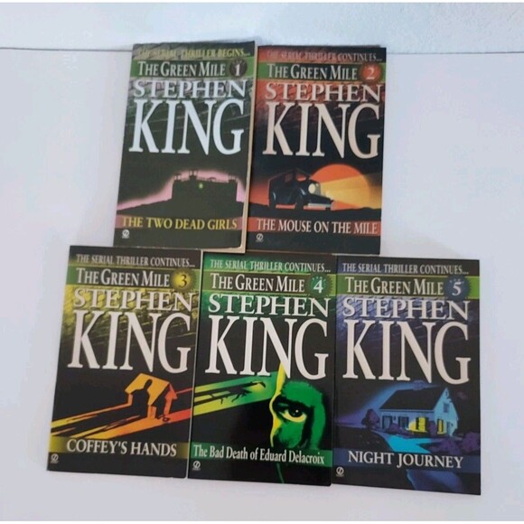 Stephen King "The Green Mile" Book Set 1, 2, 3, 4, 5 Serial Thriller - Paperback - Picture 1 of 1